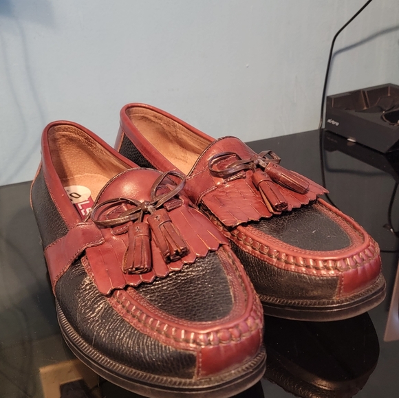 Florsheim Other - Florsheim 2 Tone Loafers Mens 10 Wide Black Brown Pre-owned